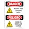 Signmission Safety Sign, OSHA Danger, 10" Height, Mixing And Loading Area Bilingual Spanish OS-DS-D-710-VS-1451 - alternate 1
